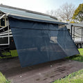 RV Awning Sun Shade Screen 8'x10'3''(Fit for 11' Awning),Black Mesh Shade Screen with Zipper,Universal Trailer Camper Awning Screen with Complete Kits,Improves Shadow and Privacy.