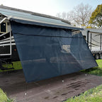 RV Awning Sun Shade Screen 8'x12'3''(Fit for 13' Awning),Black Mesh Shade Screen with Zipper,Universal Trailer Camper Awning Screen with Complete Kits,Improves Shadow and Privacy.