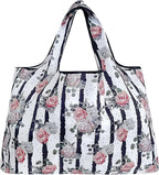 allydrew Large Foldable Tote Nylon Reusable Grocery Bags, 5 Pack