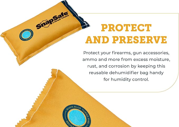 SnapSafe Reusable Dehumidifier Bag 450G, 75908 - Portable, Easy to Use Moisture Absorbers for Gun Safes & Cabinets - Prevent 