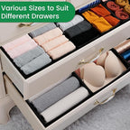 Criusia 16 Pack Underwear Drawer Organizer, Drawer Organizer Clothes, Foldable Cloth Storage Box Closet Dresser Drawer Divide