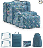 11 Set /9 Set Packing Cubes for Travel,Gifts for Women Mom Kids,TSA Approved Bags for Makeup,Cosmetic, Toiletry,Organizers fo