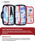 500 Pcs First Aid Kit for Home/Car/Travel/Camping/Businesses, Waterproof Emergency Kit for Hiking, Sports, Truck, Office, Veh