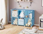 Portable Closet 6 Cube Closet Organizer and Storage Shelf Bookcase with Metal Hammer, Organizer Cabinet for Kids, Bedroom, Ba