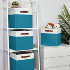 Temary Cube Storage Bins Storage Cube Bins for Home, 4 Pack Fabric Storage Bins for Organization, Storage Cubes 13x13 Cube Ba