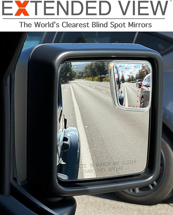 Custom Blind Spot Mirrors- Compatible with 2018-Present Jeep Wrangler | blind spot mirrors compatible with Jeep Wrangler JL 2018- Present | Blind Spot Mirrors - 2 Piece Set (Left & Right)