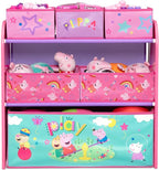 Delta Children - Peppa Pig Design & Store 6 Bin Toy Storage Organizer - Greenguard Gold Certified, Pink