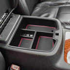 Center Console Organizer Compatible with 2007-2014 Chevy Silverado GMC Sierra Avalanche Tahoe Suburban Yukon Yukon XL Accessories, Floor Mounted Center Console ONLY,Red Trim