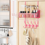 Kaiferty Over The Door Hooks Organizer, Coat Rack Over The Door Storage Hanger Towel Rack, Back of Door Storage Organizer for
