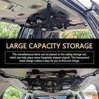 Car Roof Storage Net, Double Layer Mesh Polyester Auto Ceiling Cargo Net, 31.5" x 21.6" Camping Overhead Storage Organizer, Universal for Sedans Jeeps SUVs (Black)