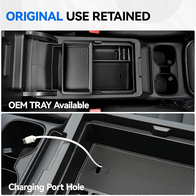 5PCS Center Console Organizer Tray for 2026 2025 2024 2023 Honda CRV Accessories, Armrest Storage Box and Drawer, Armrest Hidden Storage Box, Dashboard Organizer Tray and Cup Holder for Honda CRV