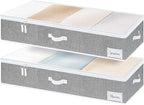 StorageWorks Underbed Storage Bins with Shoe Organizer for Closet