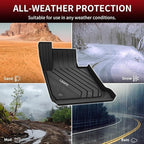 LASFIT Floor Mats for BMW 3 Series 2012-2018 320i 328d 328i 330e 330i 335i 340i M3 RWD & Sedan Only(Not for 335is, X-Drive, GT), All Weather TPE Custom Fit Car Liners 1st & 2nd Row Mat, Black