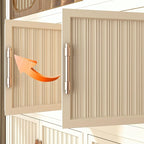 Portable Closet Wardrobe, Foldable Clothes Organizer with 17 Cubes Storage, Hanging Rods, Easy Assemble Clothing Organizer wi