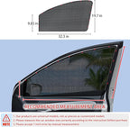 ZATOOTO Car Sun Shades for Driver Side Window, Front Window Sun Shade for Car Mesh Shade Protection from Heat and UV for Sleeping Camping