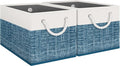 Fab totes Storage Bins [2-Pack], Foldable Storage Baskets for Organizing Toys, Books, Shelves, Closet, Large Storage Box with