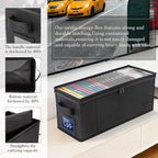 CCidea CD Storage Box with Clear Window - 4 Pack Media Organizer, Innovative Folding Design for CD Discs, CD Holder with Reinforced Handle & Label Slot, Holds 29 CDs Each, Fits Car & Home Use (4)
