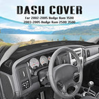FIILINES Dash Cover for Dodge Ram 1500 2002-2005, Dodge Ram 2500 3500 2003-2005, Dashboard Mat Accessories Dash Cover Sunshad