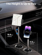 JSAUX Cup Holder Universal Mount for Foldable Phone, Car Truck Cradle Compatible With iPad Mini, Samsung Galaxy Z Fold 6/5/4,