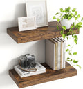 16 Inch Floating Shelves, 8 Inch Deep Floating Shelves for Wall, Hanging Shelf with Invisible Brackets, Deep Shelves for Bath