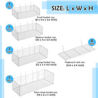 Hicarer 8 Pack Pegboard Baskets and Peg Board Racks Set, Pegboard Hooks, Square Style Wire Shelf Baskets, for Organize Tools,