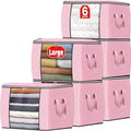 Fab totes 24 Gallons Clothes Storage, Foldable Thick Fabric Blanket Storage Bags, Containers for Organizing Bedroom, Closet, 