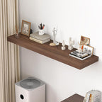 Dreamland 55" Floating Shelves for Wall, 12" Deep Thicker Walnut Floating Shelves, Wall-Mounted Shelves for Bedroom, Living R