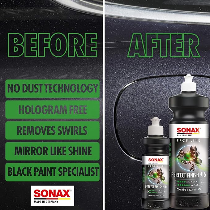 SONAX Perfect Finish 5L | Scratch and Swirl Remover Polish | Machine Compound | Paint Correction Polish | High Gloss | Black Paint Polish | No Fillers Paint Correction | 224500