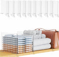 Yieach Adjustable Height Clear Shelf Dividers,10 Pack Acrylic Closet Shelf Dividers for Organization,11.1 Inch Tall Vertical 
