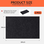 Oil Spill Mat, 2 PCS 36×60 Inch Garage Floor Mat for Under Car, Waterproof, Reusable Washable Premium Oil Absorbent Pads Prot