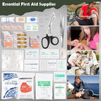 320 PCS Survival Kits First Aid Kit, Gifts for Men Christmas Him Dad, Survival Gear and Equipment with Tactical Molle Pouch f