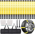 20 Pcs Anti Slip Snow Chains for Tire Emergency Universal Adjustable Mud Ice Sand Tire Chains for Car Suv Truck Lawn Winter S
