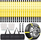20 Pcs Anti Slip Snow Chains for Tire Emergency Universal Adjustable Mud Ice Sand Tire Chains for Car Suv Truck Lawn Winter S