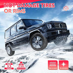K-Musculo Snow Socks for Tires, Snow Socks Snow for Car SUV Pickup Easy to Use, Ultimate Grip, Washable.100 KM Safely In The 