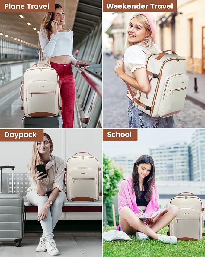 LOVEVOOK Travel Backpack for Women with Waist Strap,40L Cute Carry on Backpack Travels Essentials Personal Item Backpack for 
