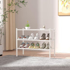 ROMGUAR CRAFT 3 Tier Bamboo Shoe Rack for Closet Free Standing Wood Shoe Shelf Storage Organizer for Entryway Small Space Sta