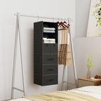6-Shelves Hanging Closet Organizer with 5 Different Drawers, Foldable Closet Organizers and Storage for Wardrobe, Closet& RV,