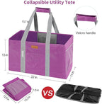 WONDAY Reusable Grocery Bags, Extra Large Utility Tote Bag for Women, Foldable Large Tote Bag Shopping Bags for Groceries, Storage, Picnic, Beach, Pool (RoseRed)