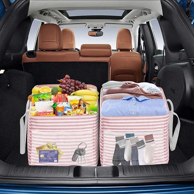 LHZK Standing Extra Large Utility Tote Bag with Metal Wire Frame and the Sides Rinforced, Extra Large Tote Bag with Handle,
