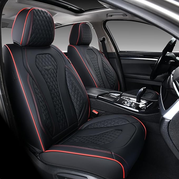 Coverado Automotive Seat Covers 5 Seats, Leather Seat Covers Fullset, Black Car Seat Covers, Luxury Car Seat Covers, Seat Cus