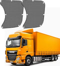 2Pcs Semi Truck Side Window Sun Shades with Suction Cups, UV Protection Semi Truck Curtains for Freightliner Cascadia Interior Accessories 23.6x21.6 Inch