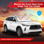 ARISMOTOR Windshield Sun Shade for Infiniti QX60 2022-2025 2026, Custom Fit Foldable Front Window Sunshade Sun Visor Protector, Block UV Rays Keep Your Car Cooler