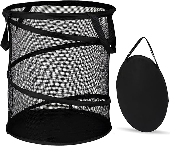 BATTOO Mesh Collapsible Laundry Baskets, Foldable Pop Up Laundry Hamper, Large Laundry Basket Hamper for Laundry, Bathroom, K