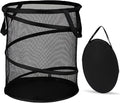 BATTOO Mesh Collapsible Laundry Baskets, Foldable Pop Up Laundry Hamper, Large Laundry Basket Hamper for Laundry, Bathroom, K