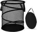 BATTOO Mesh Collapsible Laundry Baskets, Foldable Pop Up Laundry Hamper, Large Laundry Basket Hamper for Laundry, Bathroom, K