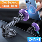 Coolpow for MagSafe Car Mount Charger【Ultra Magnet】 Magnetic Phone Holders for Your Car Charger【Windshield+Vent+Dash】 Magnetic Wireless Car Phone Holder Charger Car Mount for iPhone 17 (Purple)