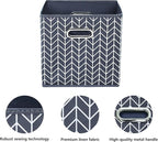 11 Inch Cube Storage Bins , Fabric Cube Organizer Bins with Handle, Foldable Cube Bins for Cloth or Accessary Storage, 11x11x
