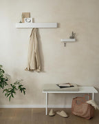 Kazai. Key Holder for Wall 'Tone' | Minimalist Key Hooks Design from Berlin | Modern Key Hanger with Metal Shelf | Key Hook W