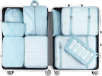 Mossio 9 Set Packing Cubes with Shoe Bag & Electronics Bag - Luggage Organizers Suitcase Travel Accessories