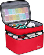 Mancro Dual Layers Medicine Organizer Bag, Pill Bottle Organizer Storage with Lockable Zipper, Medication Travel Bag for Pill